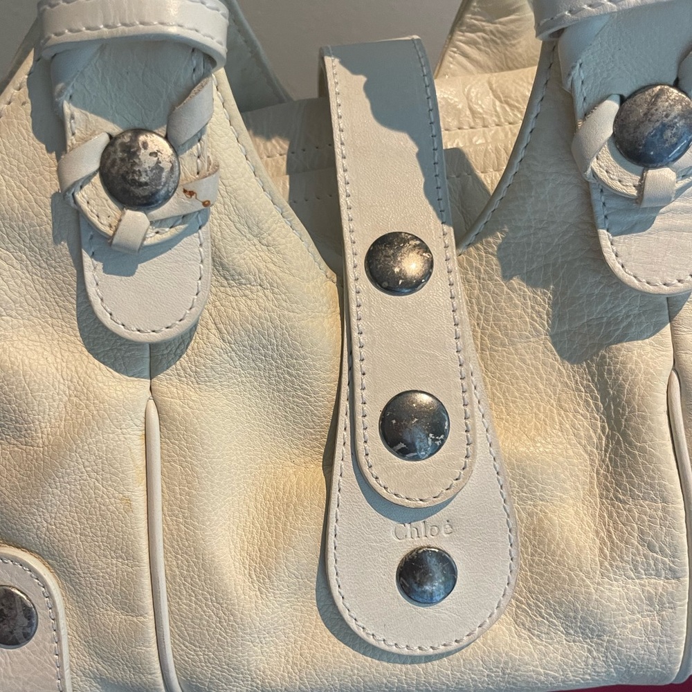 Authentic Chloe Silverado Cream Leather bag